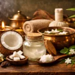 El aceite de coco en Ayurveda: usos y beneficios.